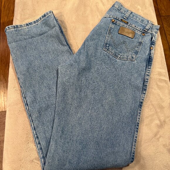 Men's Wrangler 13MWZAW Light Wash Jeans - Picture 1 of 6